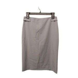 PIAZZA SEMPIONE Size IT 38 Skirt 100% Wool Pencil Straight Back Slit Work‎